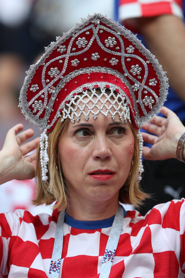 Moskva: Navijači na tribinama tijekom finalne utakmice između Francuske i Hrvatske