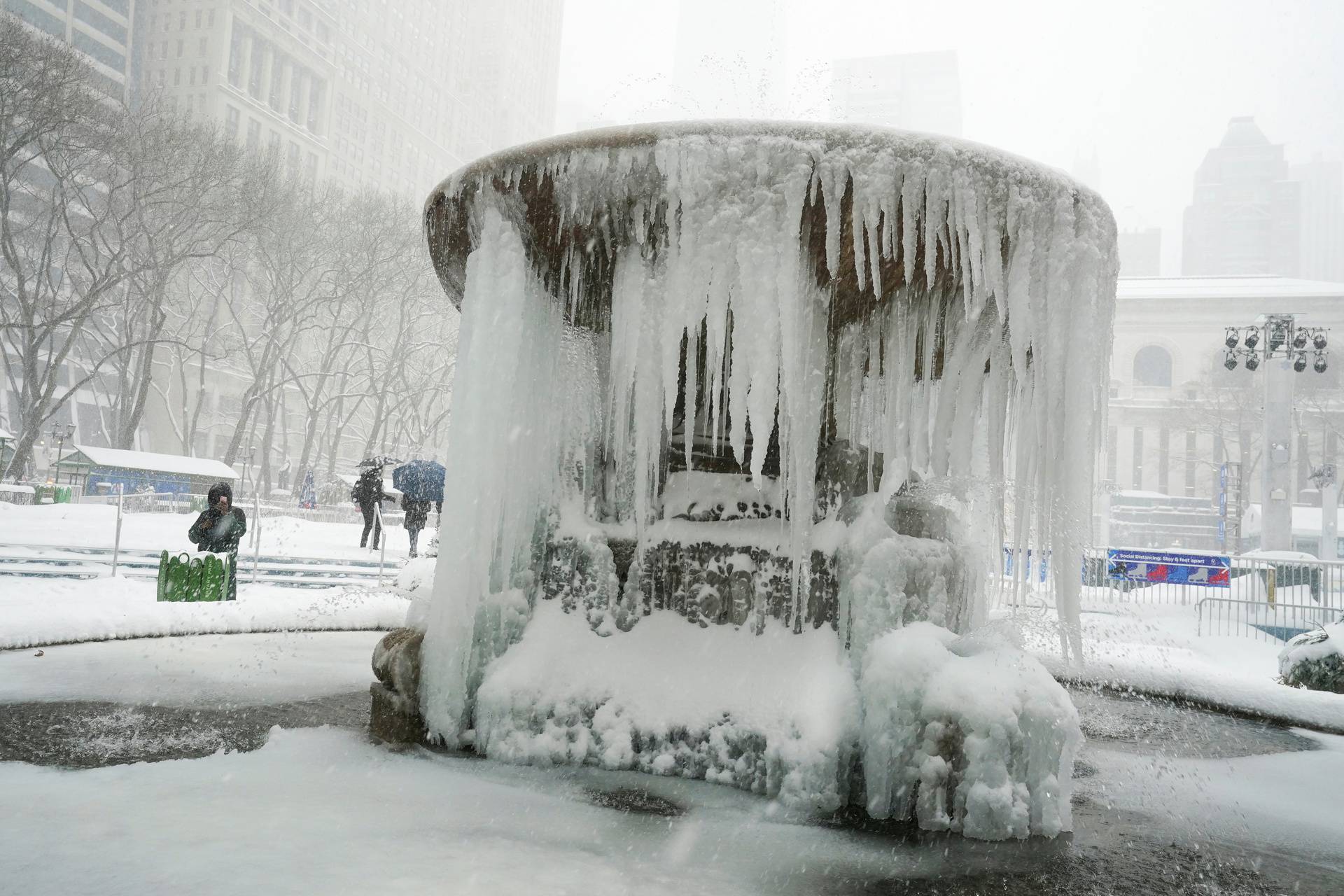 Snow storm in New York City