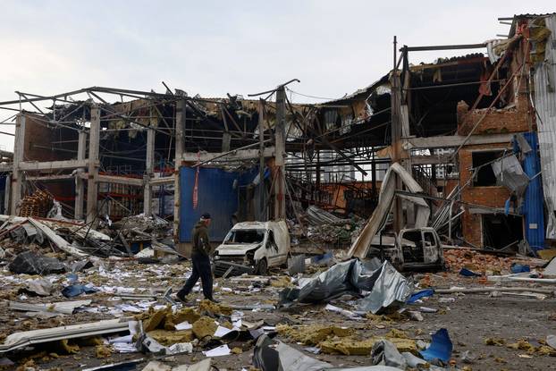 Aftermath of a Russian missile attack in Kyiv