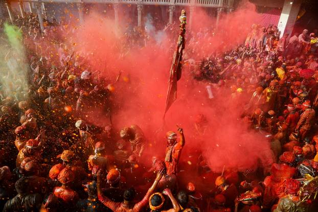 "Lathmar Holi" celebrations in Nandgaon