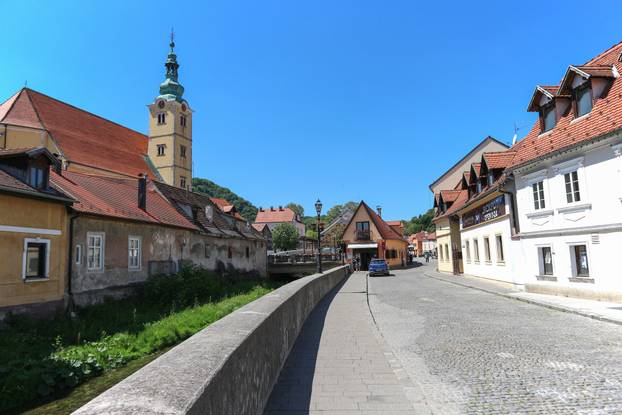 Samobor/Croatia-May 7th,2020: Samobor town empty days before Cro