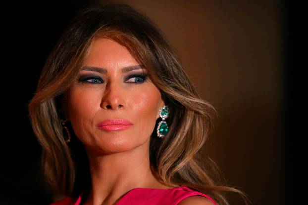 FILE PHOTO --  First Lady Melania Trump and U.S. President Donald Trump (not pictured) attend the 60th Annual Red Cross Gala at Mar-a-Lago club in Palm Beach, Florida, U.S.