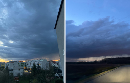 VIDEO Tamni oblaci nadvili se nad Zagrebom i okolicom: Pala obilna kiša, ponegdje i tuča