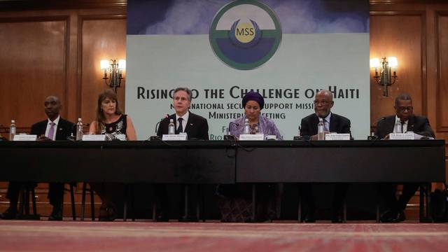 U.S. Secretary of State Antony Blinken attends a meeting on Haiti, in Rio de Janeiro