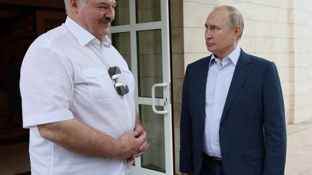 Russian President Vladimir Putin meets with Belarusian President Alexander Lukashenko in Sochi