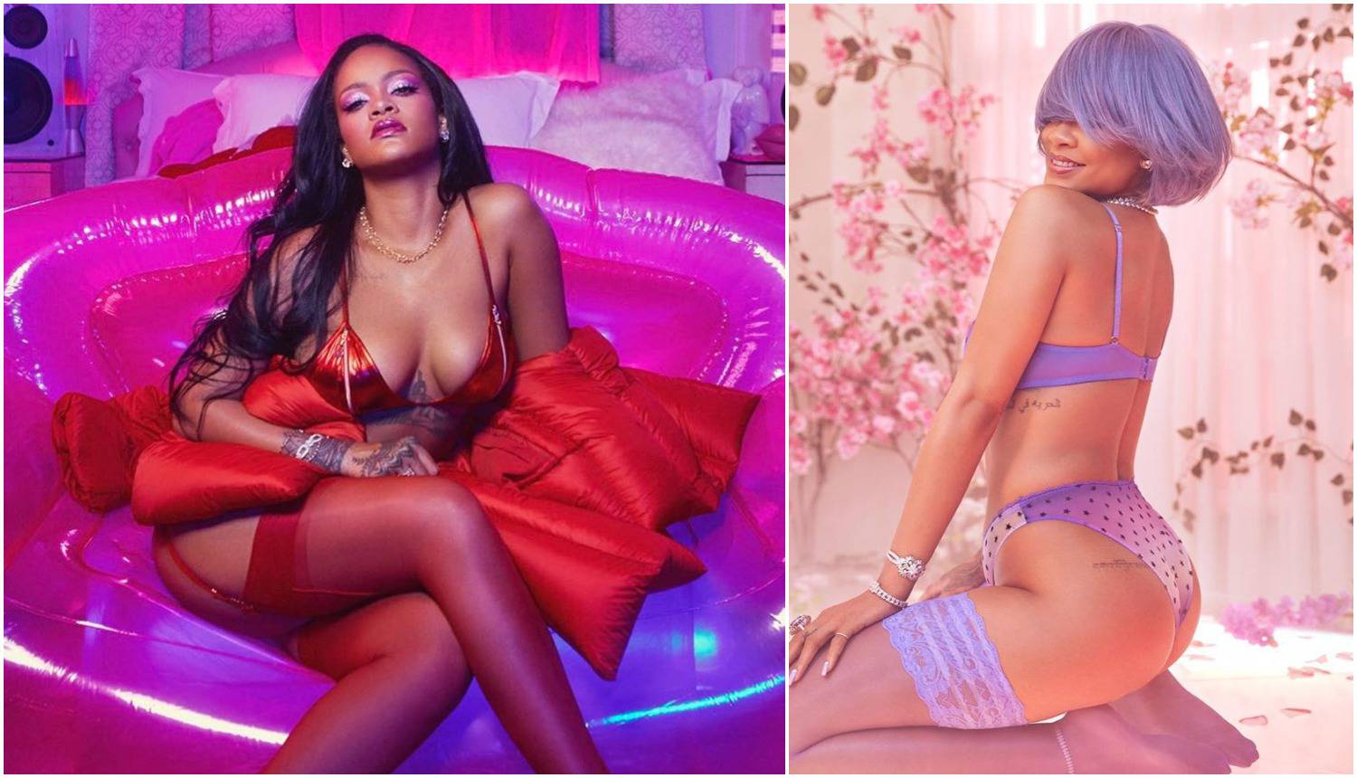 Rihanna se ponovno skinula: Pozirala s ljubičastom perikom