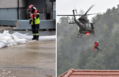 FOTO Kaos u Sloveniji, vojska helikopterima spašava ljude, čekaju ih na krovovima kuća