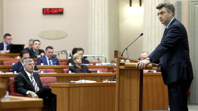 Plenković u Saboru izvijestio o  sastancima Europskog vijeća
