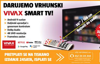 Pretplatite se na 24 mjeseca i darujemo vrhunski VIVAX SMART TV 50''/ 126 cm!