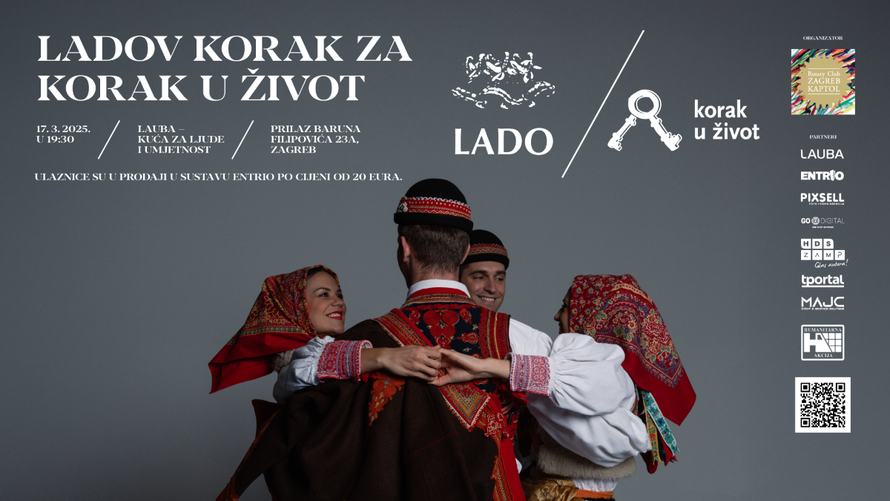 Ansambl Lado pleše za mlade bez roditeljske skrbi u Laubi