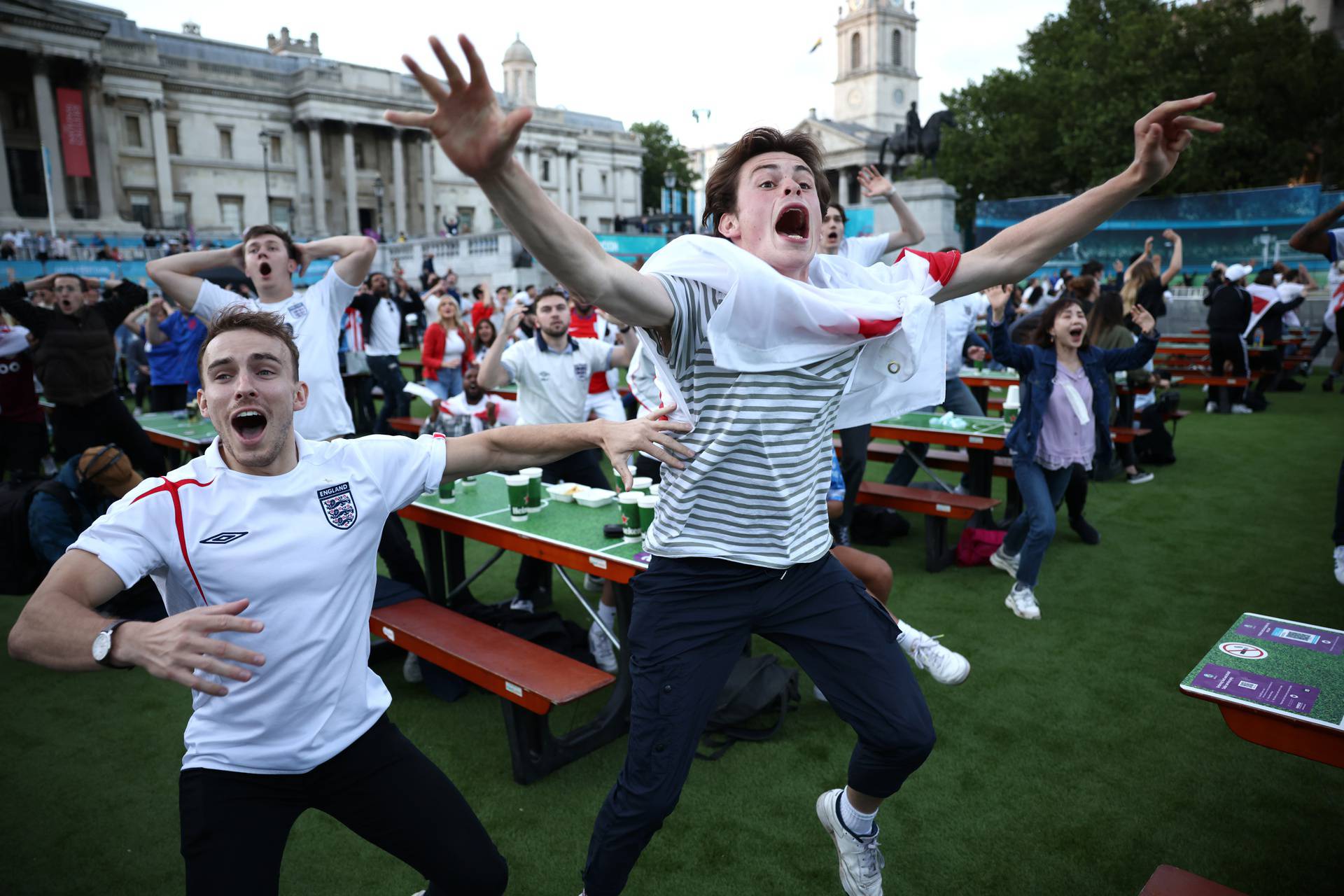 Euro 2020 - Fans gather for England v Denmark