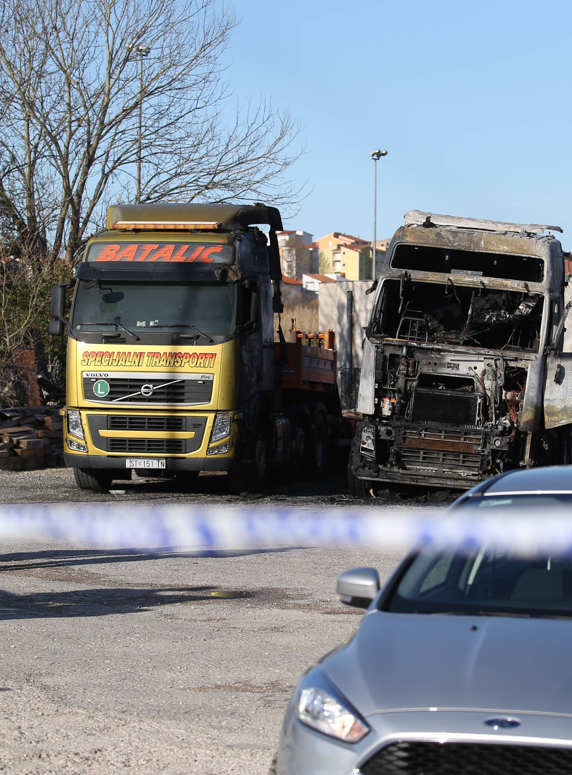 Nastala velika šteta: U Splitu su noćas izgorjela tri kamiona