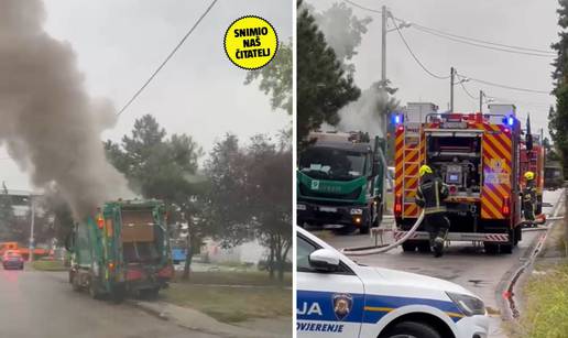 VIDEO Zapalio se kamion sa smećem u Zagrebu, vatrogasci poslali upozorenje građanima