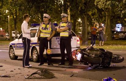 Zagreb: Odletio s motora kad ga je udario automobil