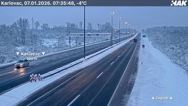 FOTO Autoceste diljem Hrvatske zametene snijegom, pogledajte