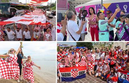 Hrvati obojili Katar u crveno-bijelo, stigla je i Ivana Knoll: Pogledajte prizore uoči dvoboja