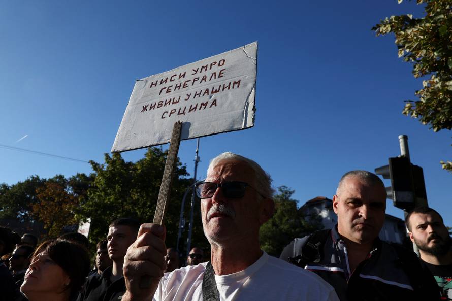 The body of former Bosnian Serb wartime general Ratko Mladic lies in state at the Church of St. Luke, in Belgrade
