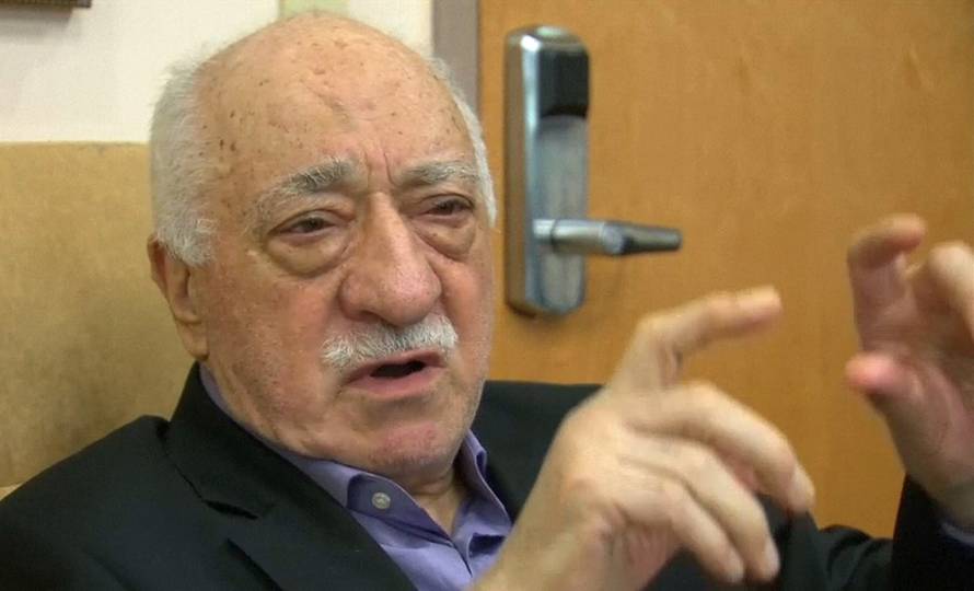 Still image taken from video of U.S.-based cleric Fethullah Gulen, whose followers Turkey blames for a failed coup, speaks to journalists at his home in Saylorsburg