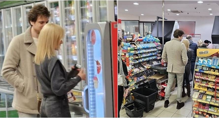 Jelenu Rozgu i Ivana Huljića su snimili zajedno u trgovini