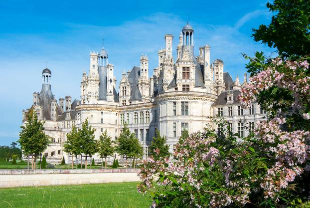 Chambord castle (chateau Chambord) in Loire valley, France