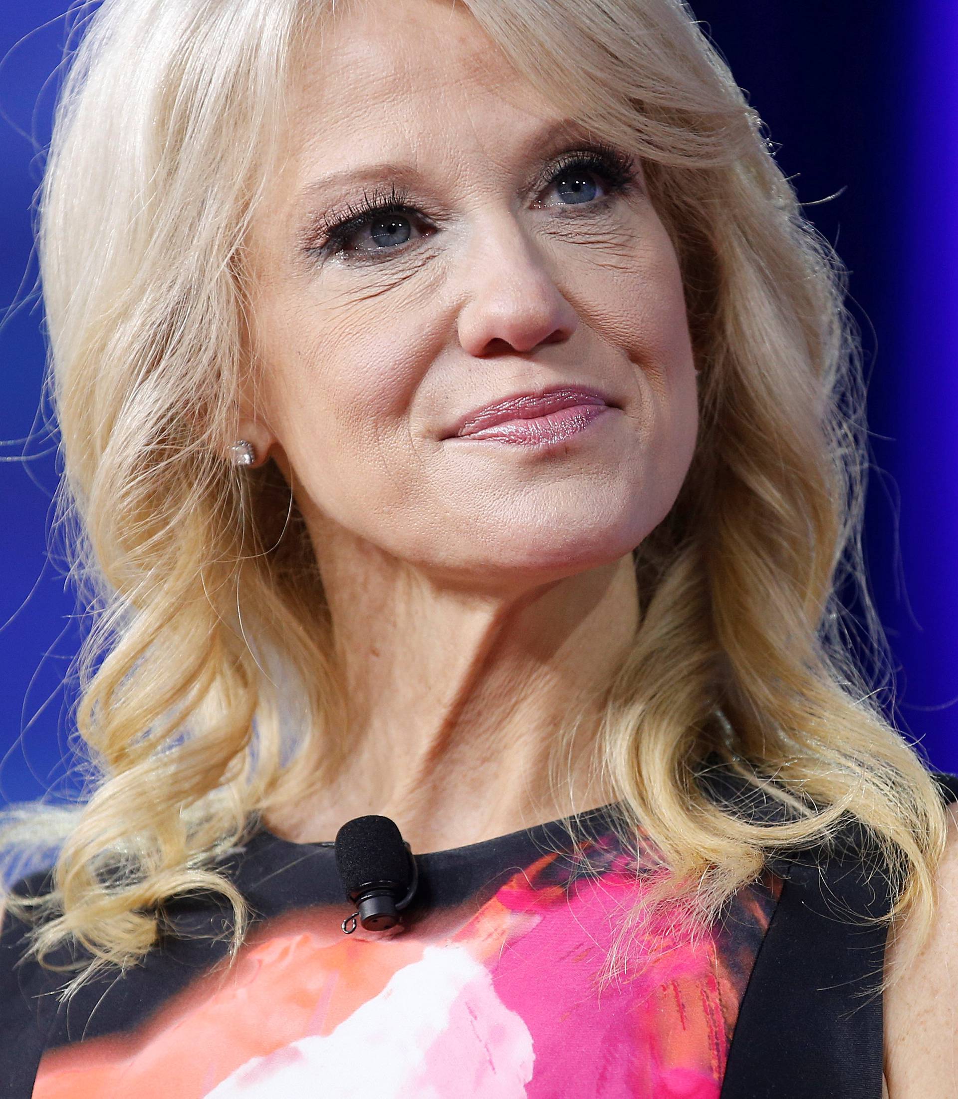 White House Senior Advisor Kellyanne Conway speaks during the Conservative Political Action Conference (CPAC) in National Harbor, Maryland