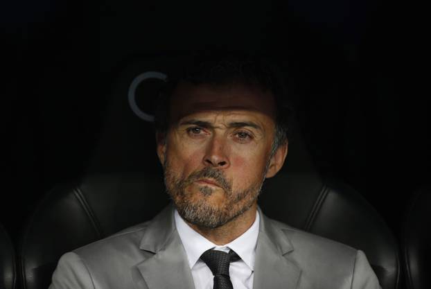 Barcelona coach Luis Enrique before the match