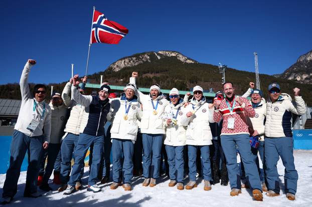 Cross-Country Skiing - Men's 4 x 7.5km Relay Victory Ceremony