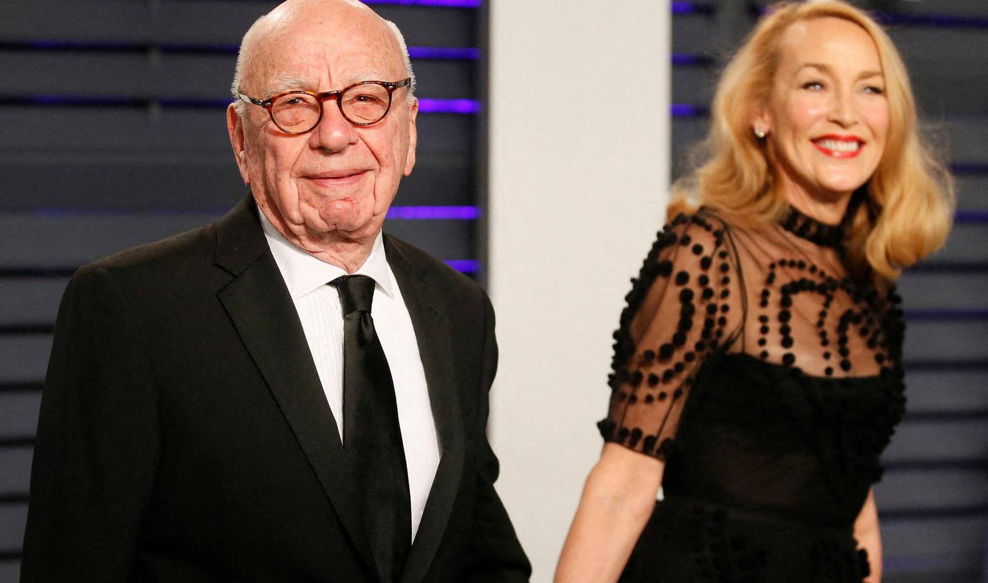 FILE PHOTO: Rupert Murdoch and Jerry Hall in Beverly Hills, 2019