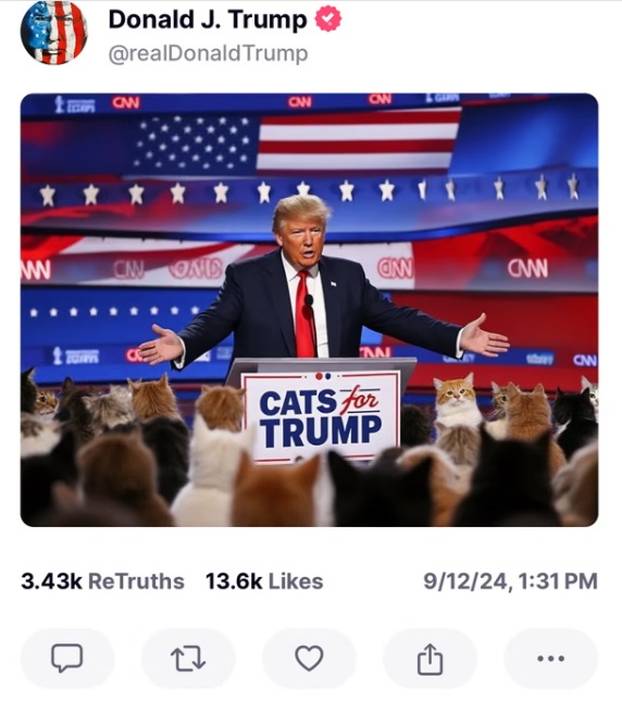 FOTO NAJLUĐE OBJAVE TRUMPA Sebe prikazao kao Isusa i papu. Igrao i nogomet s Ronaldom...