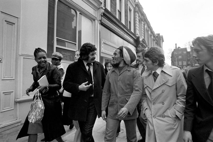 Jamaican reggae artist Bob Marley in London, where he appeared at Marylebone Magistrates Court charged with possessing cannabis.