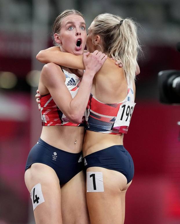 Great Britains Keely Hodgkinson reacts after the Womens 800m Final during the Athletics at the Olympic Stadium on the eleventh day of the Tokyo 2020 Olympic Games in Japan. Picture date: Tuesday August 3, 2021.