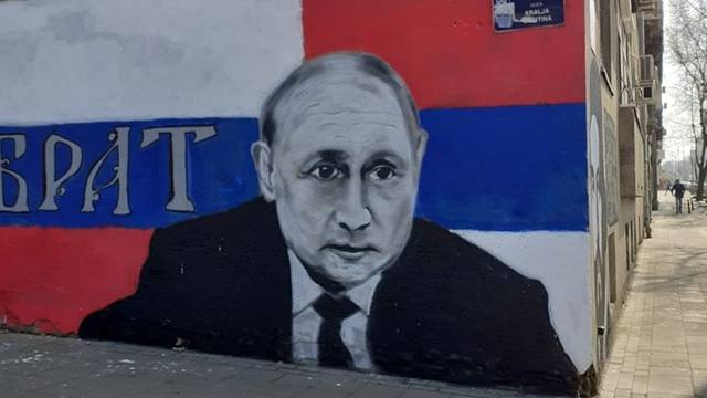 Dan nakon prosvjeda u znak podrške Rusiji: U Beogradu je osvanuo mural s likom Putina