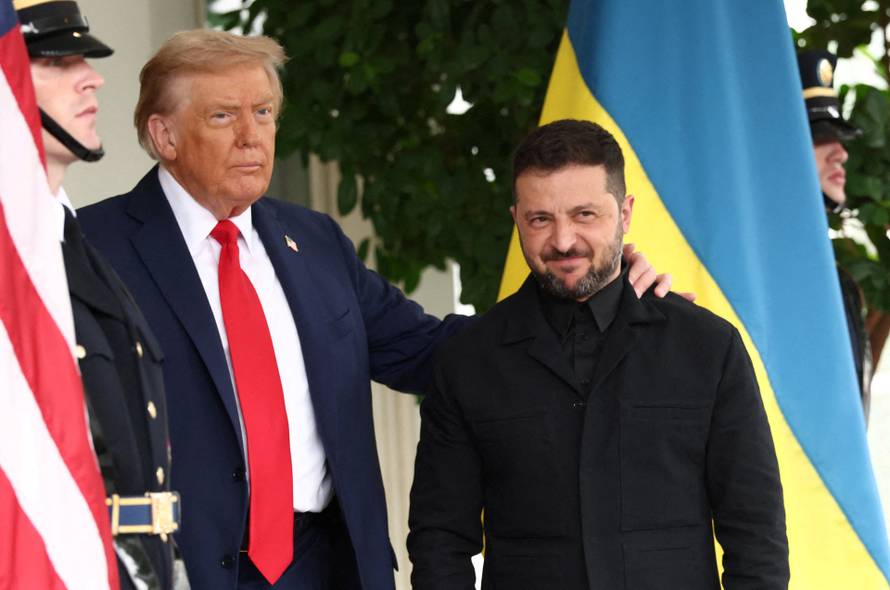 U.S. President Trump meets with Ukrainian President Zelenskiy and European leaders, in Washington, D.C.