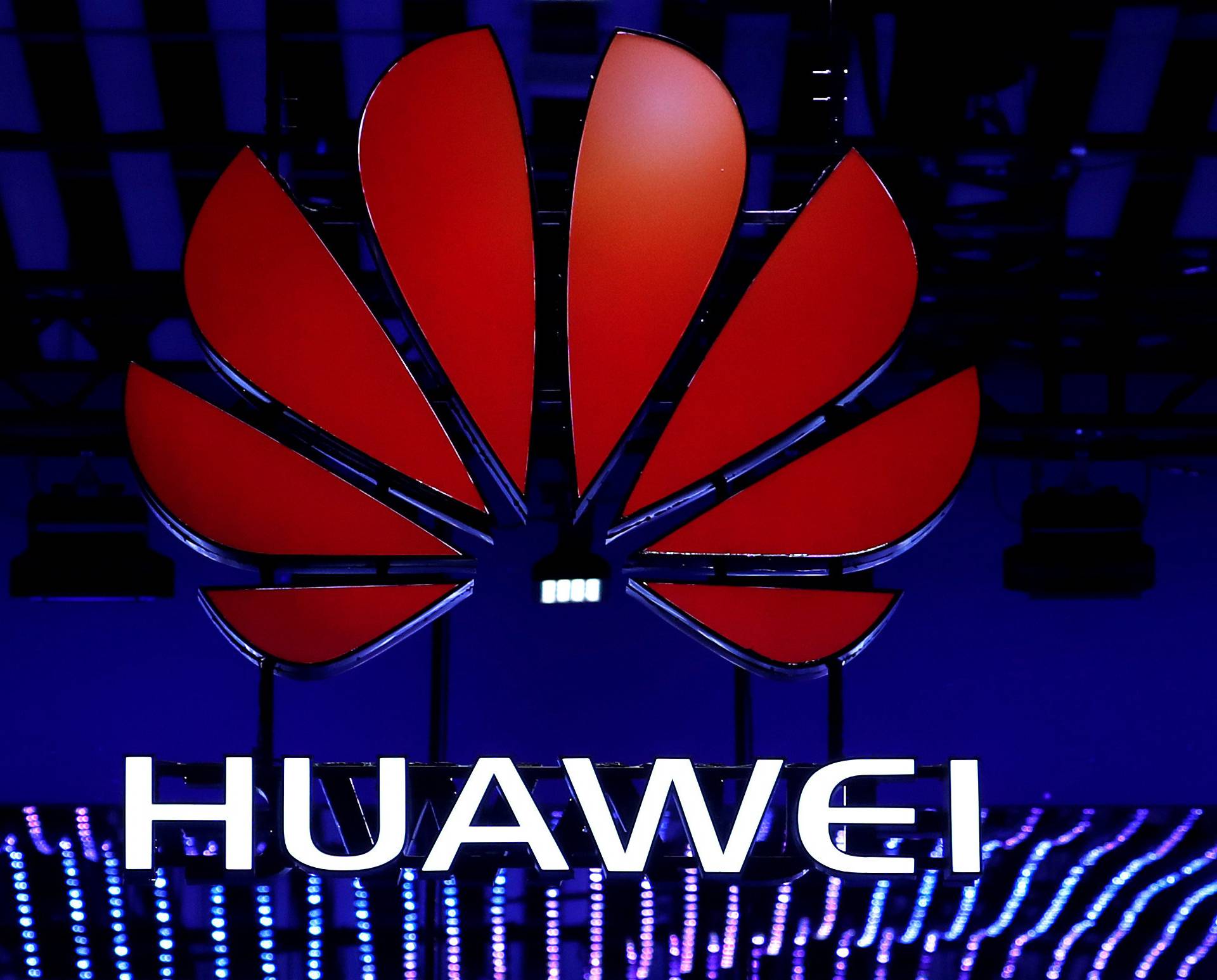 FILE PHOTO: The Huawei logo is seen during the Mobile World Congress in Barcelona