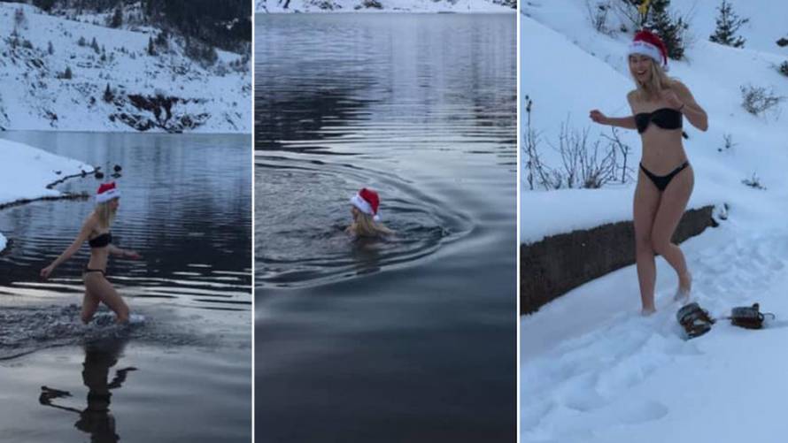 Iris na prvi dan nove godine zaplivala u ledenom jezeru