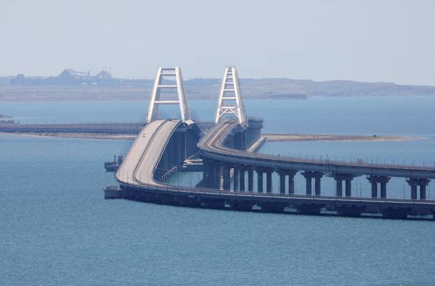 FILE PHOTO: Crimea bridge damaged following alleged attack