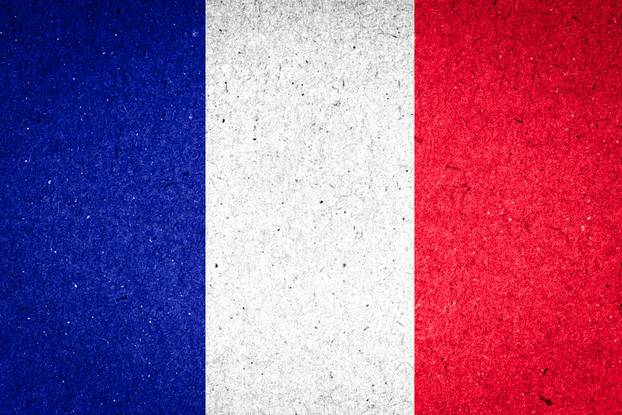 France flag on paper background