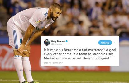 Lineker: Čini li se to meni, ili je Benzema precijenjen napadač?