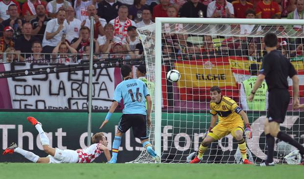Gdanjsk:  Euro 2012, skupina C, Hrvatska - Španjolska