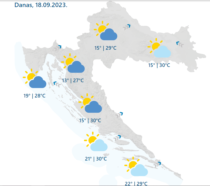 Uživajte još danas u suncu, već sutra velika promjena vremena