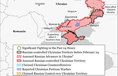 Pogledajte novu kartu bojišta: Ukrajinci napreduju na jugu, napadaju potonske trajekte