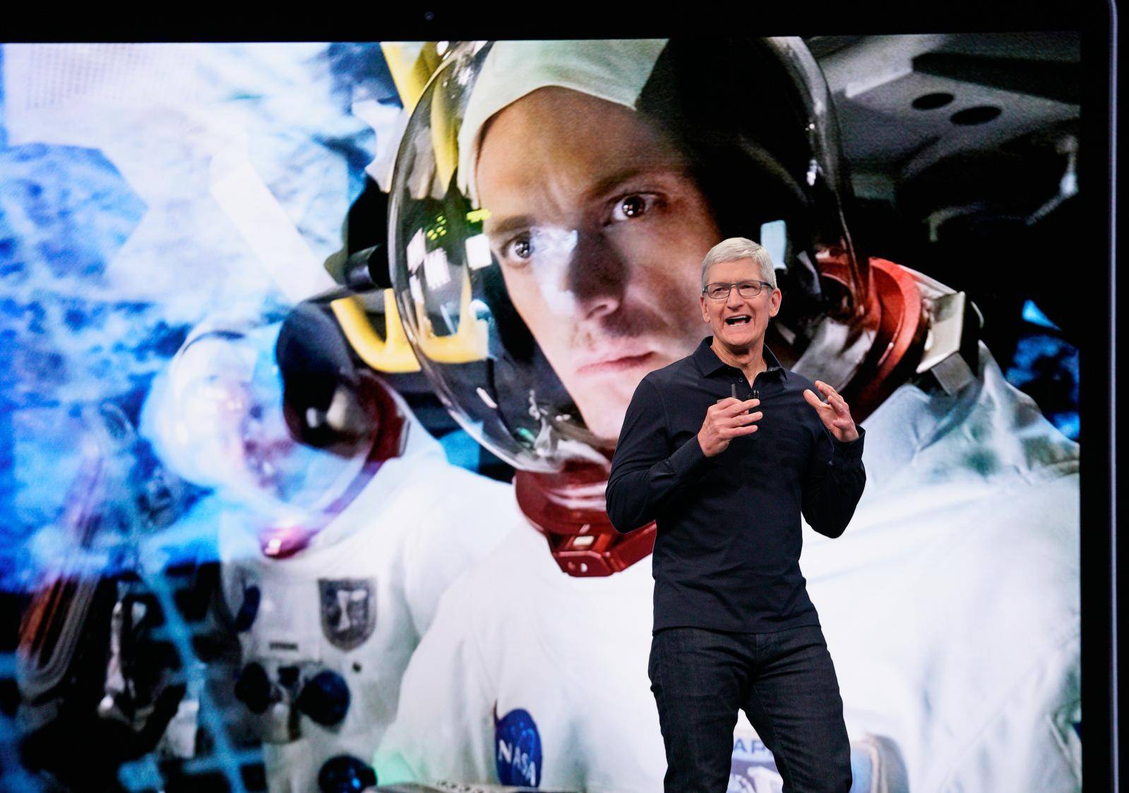 Apple CEO Tim Cook speaks during Apple's annual Worldwide Developers Conference in San Jose