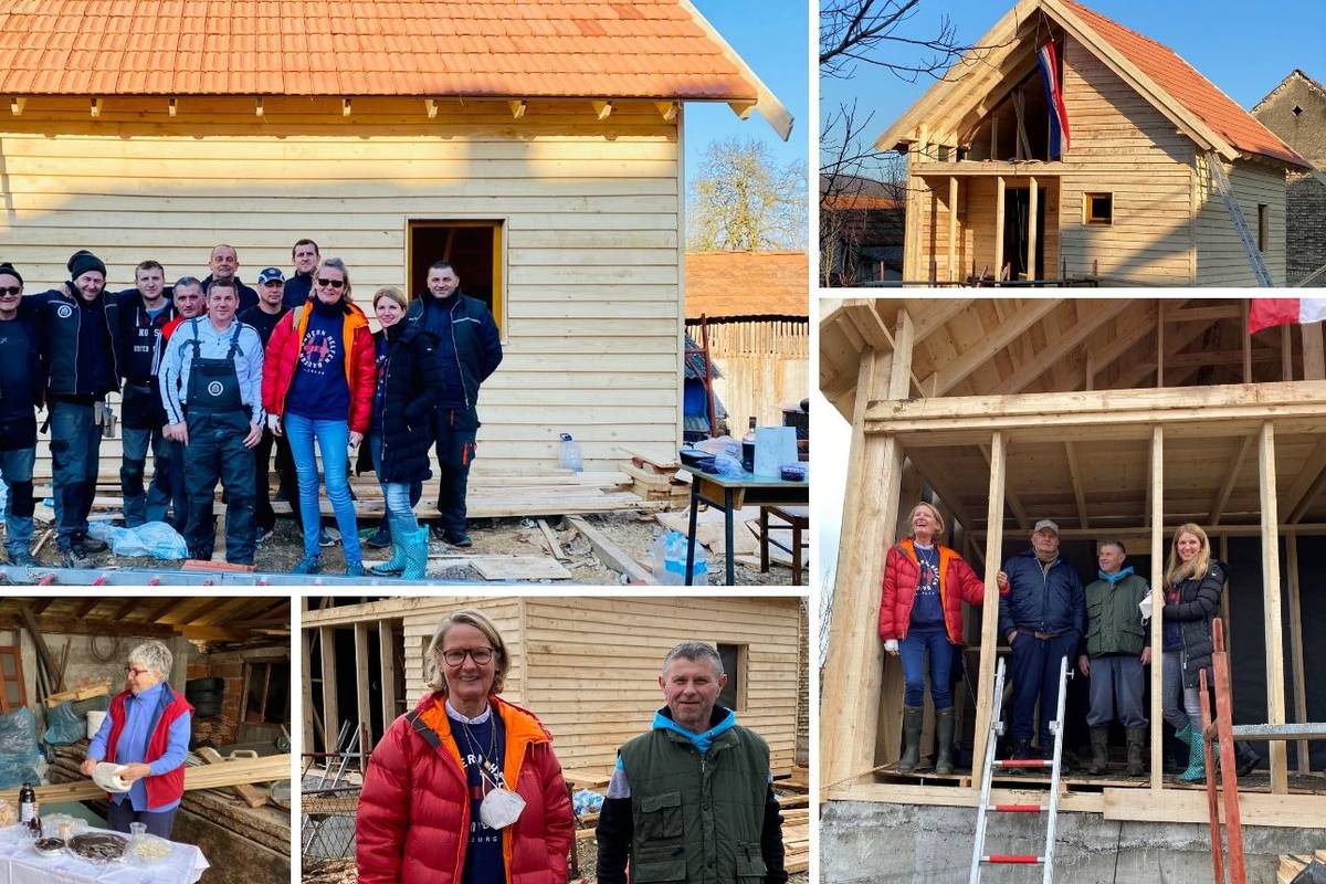 Jedna od prvih drvenih kuća nakon potresa: 'Presretni smo, opet imamo krov nad glavom'