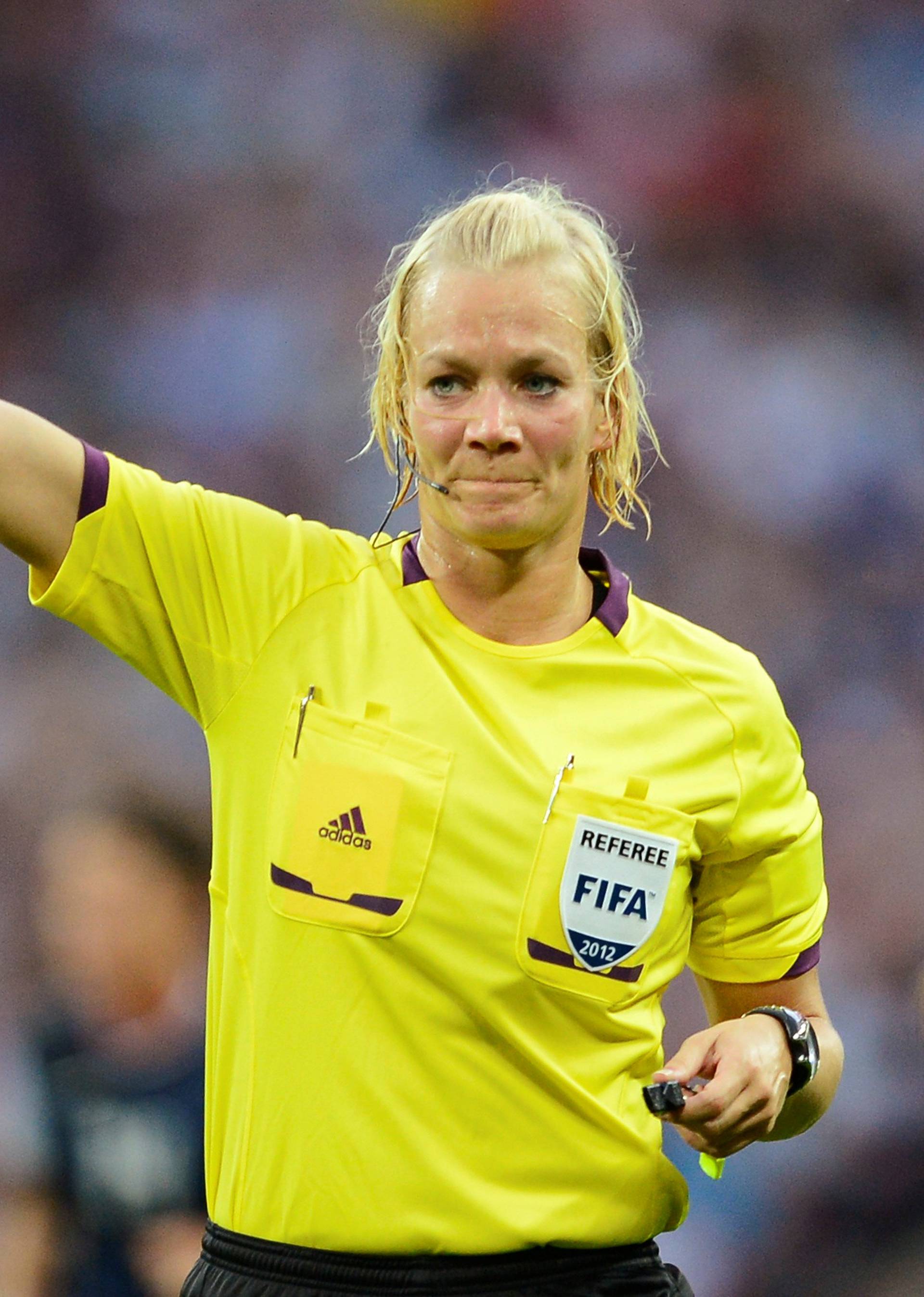 FILE PHOTO: Steinhaus of Germany officiates in the women's final soccer match featuring the U.S. against Japan at the London 2012 Olympic Games in London