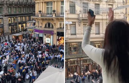 VIDEO Ogroman broj navijača BiH zatekao jednu Austrijanku. Skandirali su joj: 'Izađi, mala'