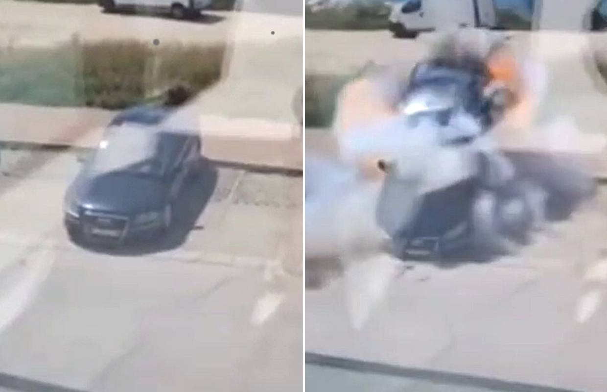 VIDEO U Splitu digli auto u zrak, pogledajte trenutak eksplozije: 'To nije pravo, nešto snimaju...'