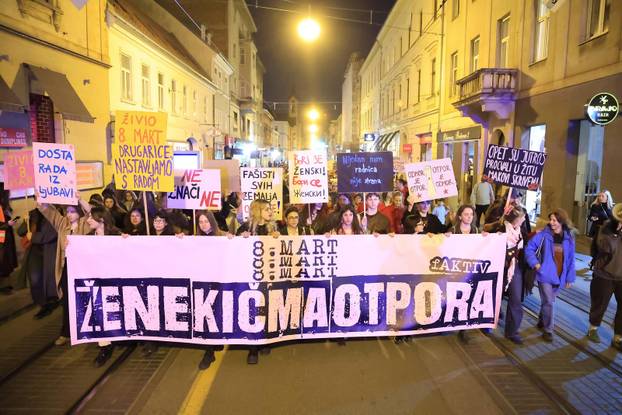 Zagreb: Održan jubilarni 10. Noćni marš za prava žena "Žene – kičma otpora"