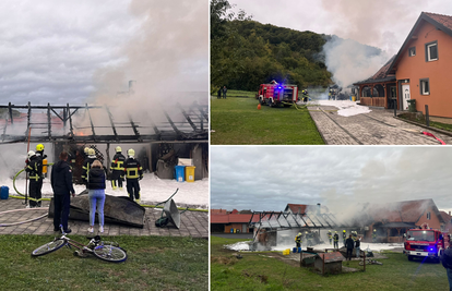 VIDEO Buktinja u Požegi: Vatra zahvatila garažu, kotlovnicu i drvarnicu, oštećena je i kuća