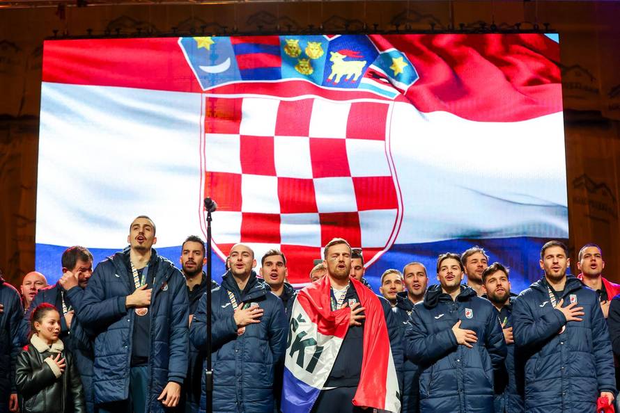 Zagreb: Svečani doček rukometnih reprezentativaca nakon osvojene bronce na Europskom prvenstvu