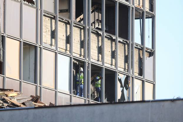 Zagreb: Radnici u Vjesnikovom neboderu